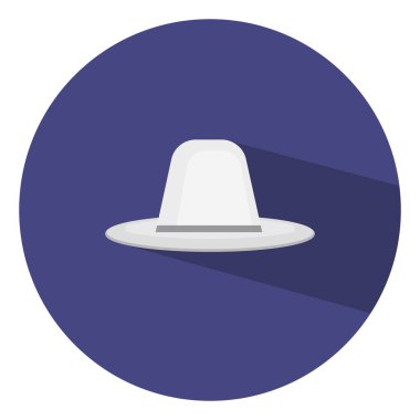 Beyaz şapka, illüstrasyon, beyaz arkaplanda vektör.