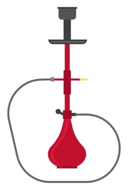 Nargile, illüstrasyon, beyaz arkaplandaki vektör.