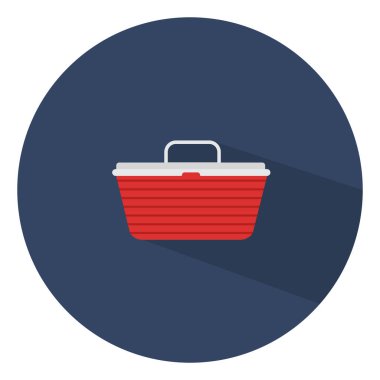 Buz kutusu, illüstrasyon, beyaz arkaplandaki vektör.