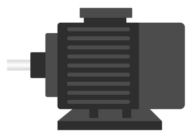 İndüksiyon motoru, illüstrasyon, beyaz arkaplan üzerindeki vektör.