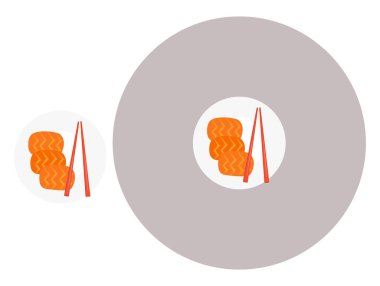 Tabakta Kore yemeği, illüstrasyon, beyaz arka planda vektör..