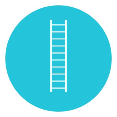 Beyaz merdiven, illüstrasyon, beyaz arkaplanda vektör.