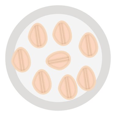 Tabakta Kore yemeği, illüstrasyon, beyaz arka planda vektör..