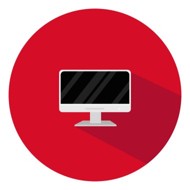 Beyaz ekran, illüstrasyon, beyaz arkaplan üzerindeki vektör.