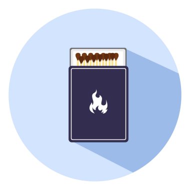 Kibrit kutusu, illüstrasyon, beyaz arkaplan üzerindeki vektör.