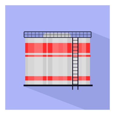 Yağ deposu, illüstrasyon, beyaz arkaplandaki vektör.