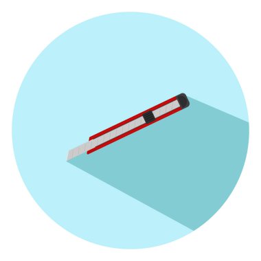 Kağıt kesicisi, illüstrasyon, beyaz arkaplan üzerindeki vektör.