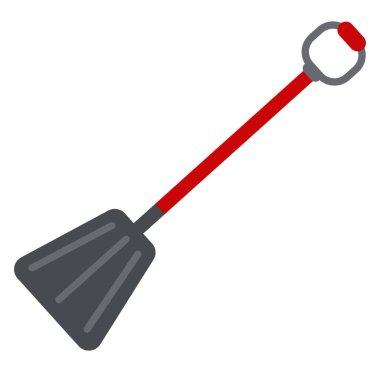 Kar küreği, illüstrasyon, beyaz arkaplandaki vektör.