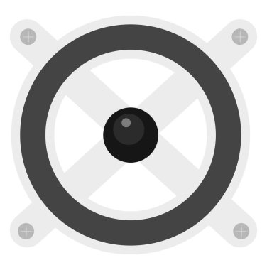 Beyaz hoparlör, illüstrasyon, beyaz arkaplan üzerindeki vektör.