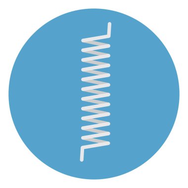 Metal spiral, illüstrasyon, beyaz arkaplan üzerindeki vektör.