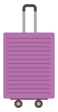 Pembe bavul, illüstrasyon, beyaz arkaplanda vektör..