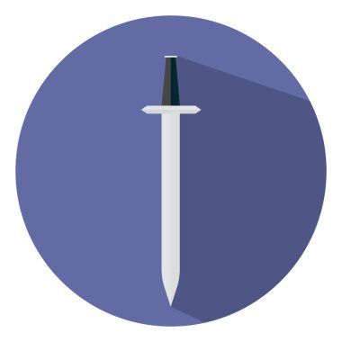 Uzun kılıç, illüstrasyon, beyaz arkaplanda vektör.