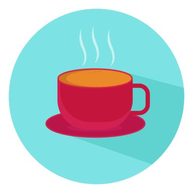 Sıcak çay, illüstrasyon, beyaz arkaplandaki vektör.