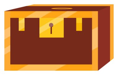 Hazine kutusu, illüstrasyon, beyaz arkaplan üzerindeki vektör.