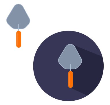 Şömine bahçesi, illüstrasyon, beyaz arka planda vektör..