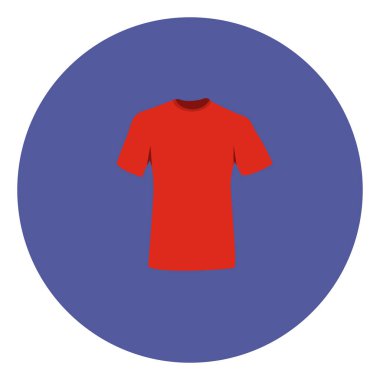 Kırmızı tişört, illüstrasyon, beyaz arkaplanda vektör.