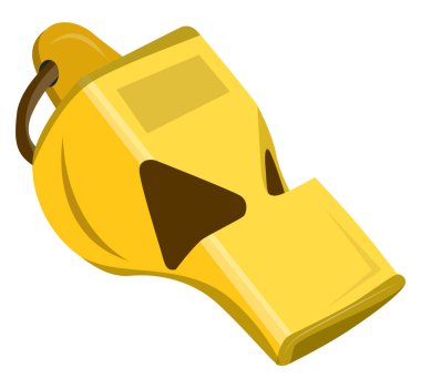 Sarı ıslık, illüstrasyon, beyaz arkaplan üzerindeki vektör.