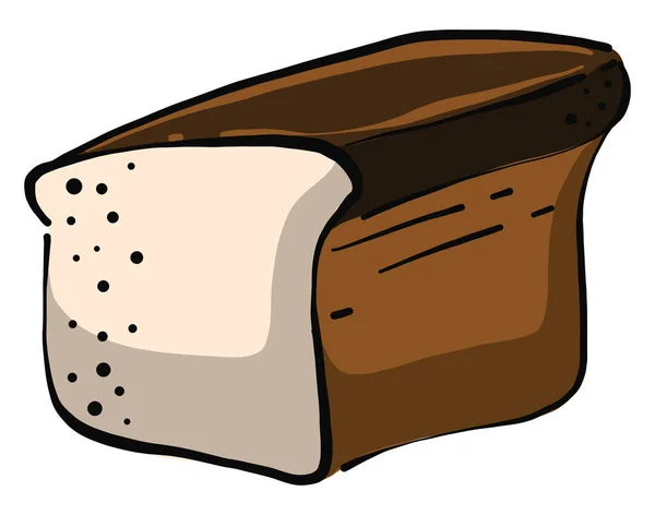 Großer Laib Brot Illustration Vektor Auf Weißem Hintergrund — Stockvektor