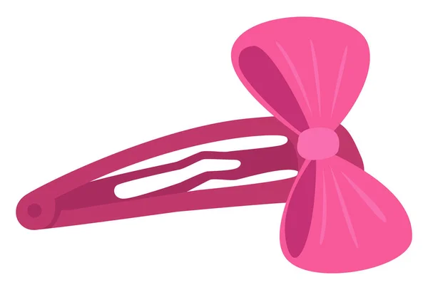 Pink Hairpin Bow Illustration Vector White Background — Stock Vector