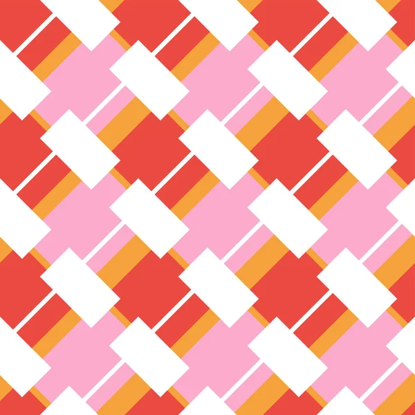 ピンクの背景に異なる形状 シームレスなパターン — ストックベクタ