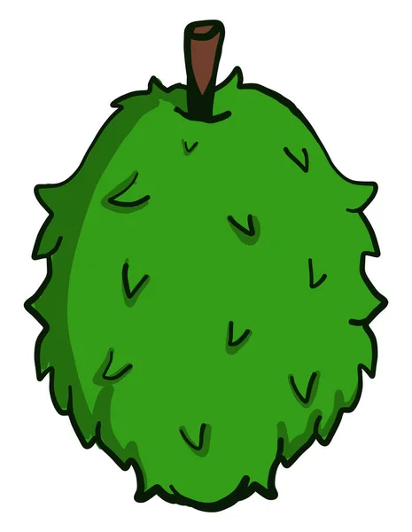 New Green Soursop Illustration Vector White Background — 스톡 벡터