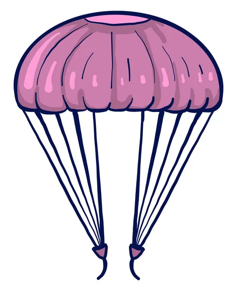 Purple Parachute Illustration Vector White Background — Stock Vector