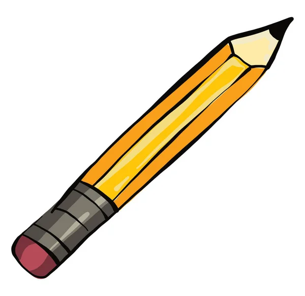 Gelber Stift Illustration Vektor Auf Weißem Hintergrund — Stockvektor