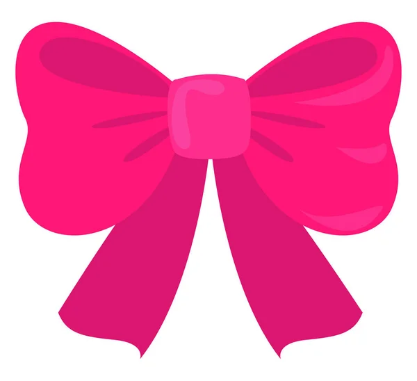 Big Pink Bow Illustration Vector White Background — Stock Vector