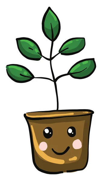 Planta Bebé Ilustración Vector Sobre Fondo Blanco — Vector de stock