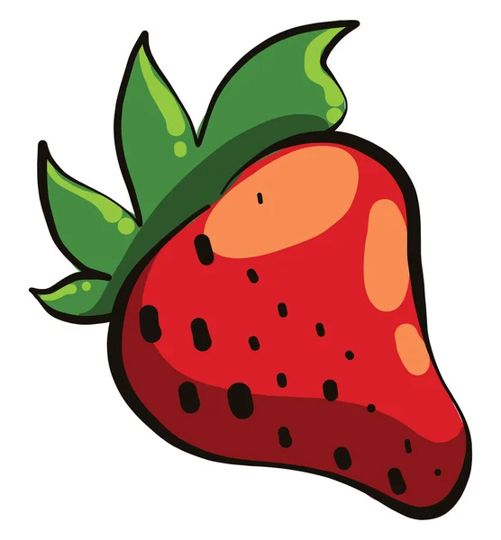 鲜红的草莓 白色背景上的病媒 — 图库矢量图片