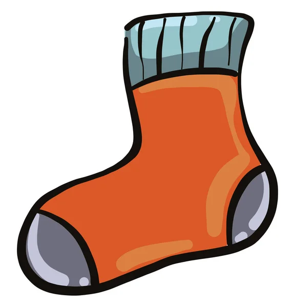 Pomerančové Ponožky Ilustrace Vektor Bílém Pozadí — Stockový vektor