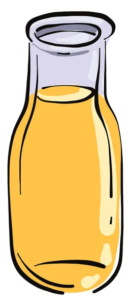 Jugo Naranja Botella Ilustración Vector Sobre Fondo Blanco — Vector de stock