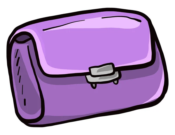Violette Handtasche Illustration Vektor Auf Weißem Hintergrund — Stockvektor
