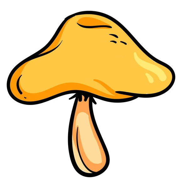 奇异的黄色蘑菇 白色背景上的病媒 — 图库矢量图片