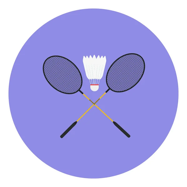 Přehrávání Badmintonu Ilustrace Vektor Bílém Pozadí — Stockový vektor