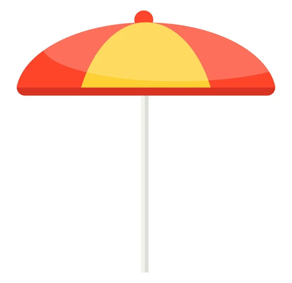 Пляжный Зонтик Иллюстрация Вектор Белом Фоне — стоковый вектор