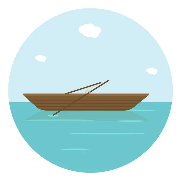 Barco Pequeno Ilustração Vetor Sobre Fundo Branco — Vetor de Stock