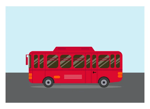 Grote Rode Bus Illustratie Vector Een Witte Achtergrond — Stockvector