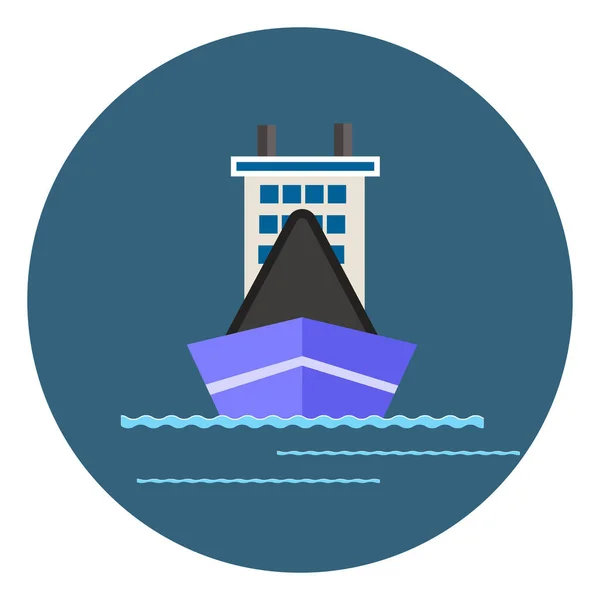 貨物船 イラスト 白い背景のベクトル — ストックベクタ