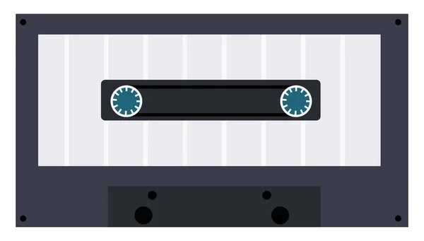 Old Cassette Illustration Vector White Background — Stock Vector