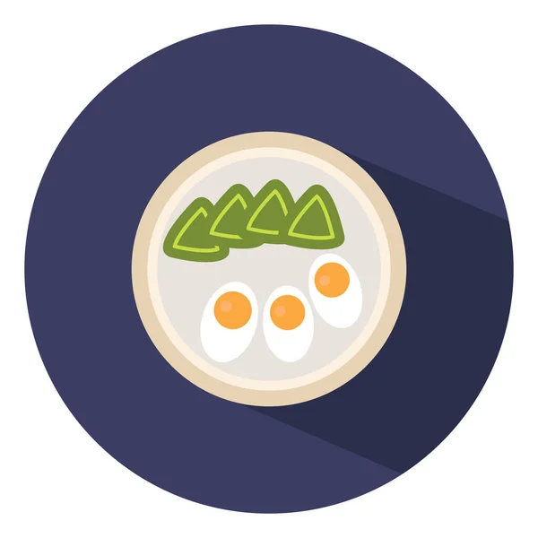 Eggs Wasabi Illustration Vector White Background — Stock Vector