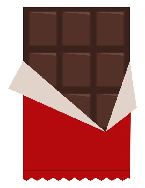 Schokolade Einer Verpackung Illustration Vektor Auf Weißem Hintergrund — Stockvektor