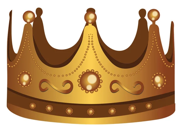 Big Crown Illustration Vector White Background — Stock Vector