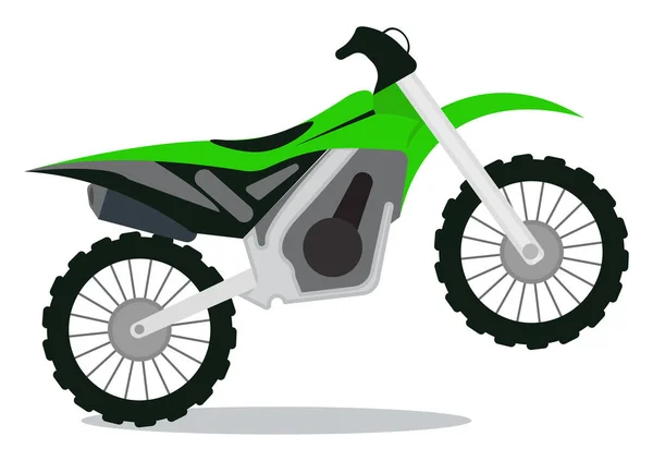 Bicicleta Tierra Verde Ilustración Vector Sobre Fondo Blanco — Vector de stock