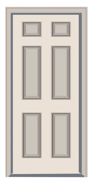 Porte Maison Illustration Vecteur Sur Fond Blanc — Image vectorielle