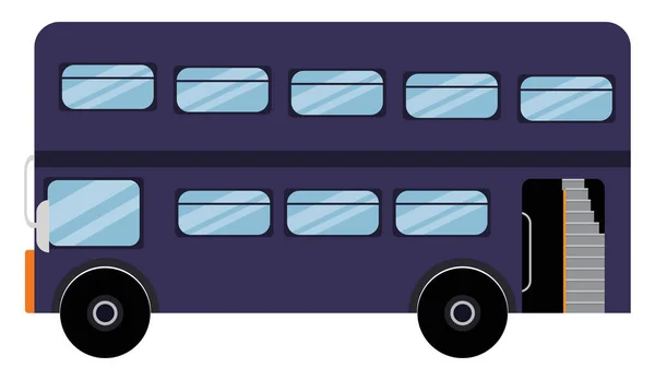 Double Decker Bus Illustratie Vector Een Witte Achtergrond — Stockvector