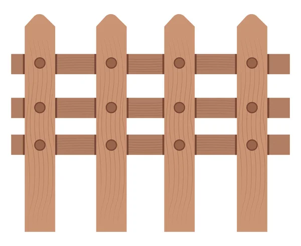 Wooden Fence Illustration Vector White Background — Stock Vector