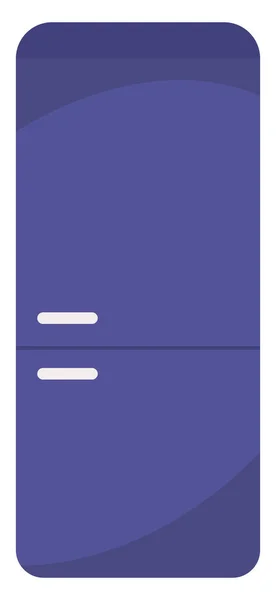 Синій Холодильник Ілюстрація Вектор Білому Тлі — стоковий вектор