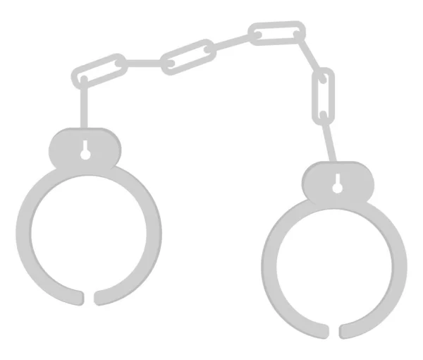 Police Handcuffs Illustration Vector White Background — Stock Vector