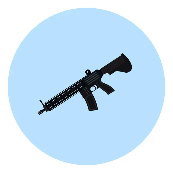 Mk416 Rifle Pistola Ilustración Vector Sobre Fondo Blanco — Vector de stock